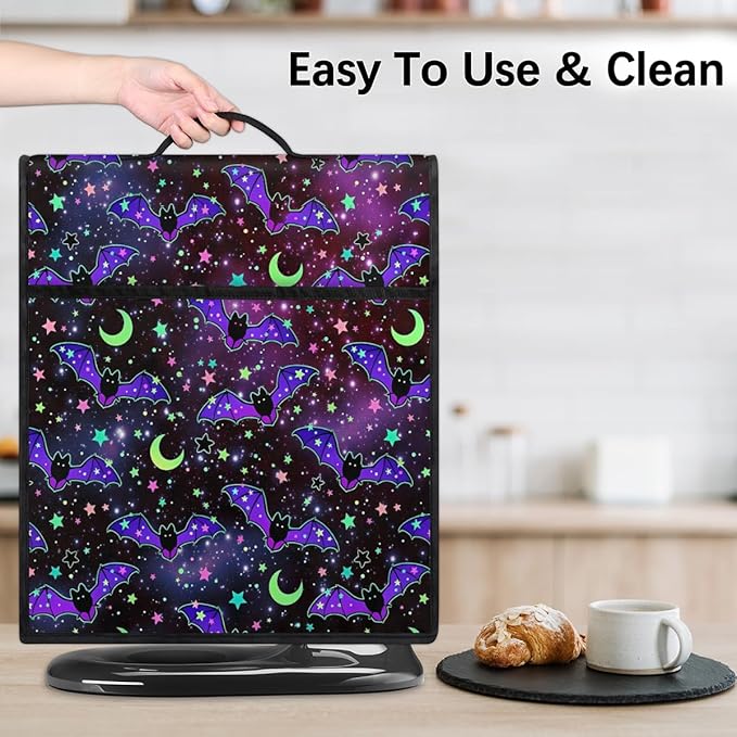 cfpolar Kitchen Aid Mixer Cover Compatible with 6-8 Quarts Bat Galaxy Moon Flower Stand Mixer Cover Kitchen Aid Mixers Accessories Appliance Organizer Bag Dust Covers with Zipper Pocket