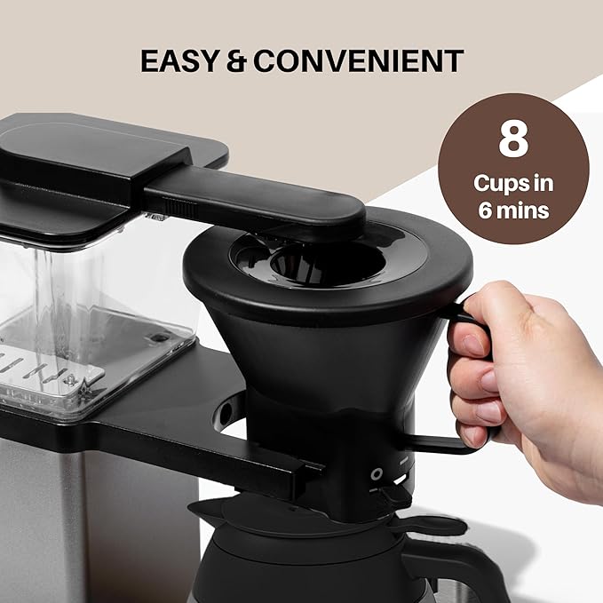 Simply Good Coffee THE BREWER - Thermal. Coffee Maker/Coffee Machine. 8 Cup Automatic Drip Pour Over Coffee Brewer. Easy To Use. Stainless Steel/Black