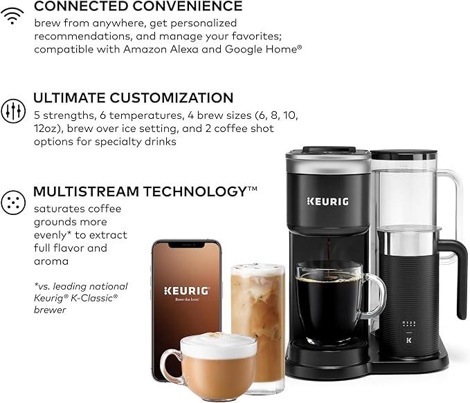Keurig K-Cafe Essentials Single Serve K-Cup Pod Coffee Maker Black