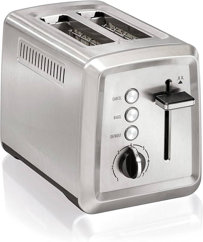 Hamilton Beach 2 Slice Toaster with Extra-Wide Slots Bagel Setting Toast Boost &amp (76606ZA) Smooth Touch Electric Automatic Can Opener with Easy Push Down Lever