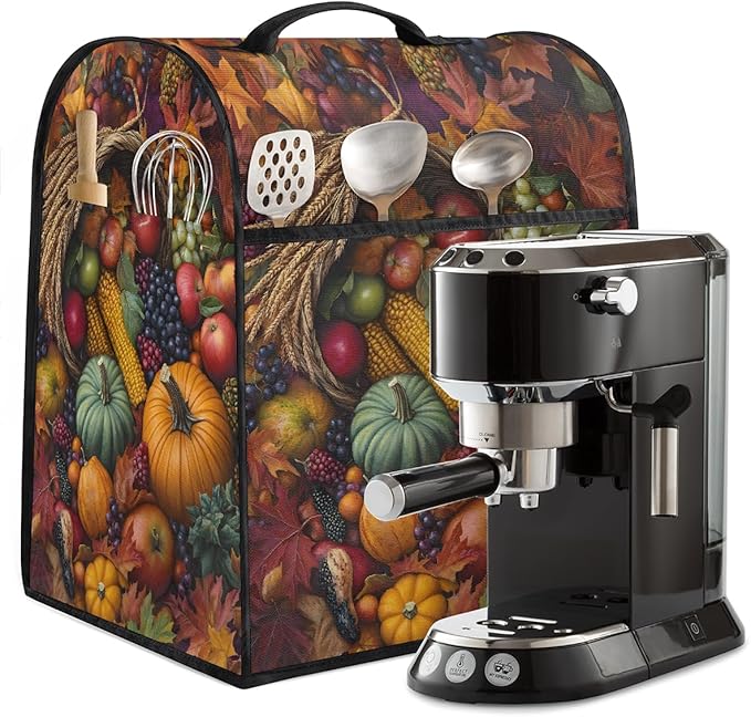 cfpolar Kitchen Aid Mixer Cover Compatible with 6-8 Quarts Food Pumpkin Autumn Stand Mixer Cover Kitchen Aid Mixers Accessories Appliance Organizer Bag Dust Covers with Zipper Pocket
