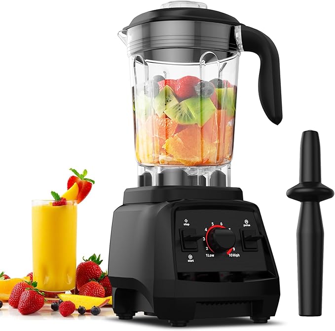 Smoothie Blender 1800W Countertop Professional Blender Juicer for Kitchen Ice Crusher or Juice Milkshake Dessert