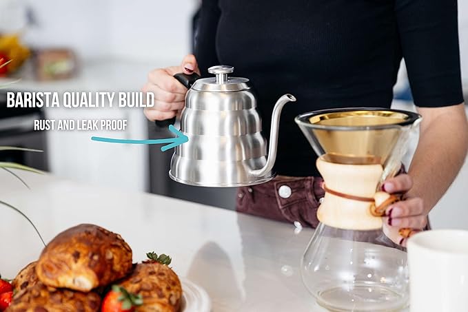 Barista Warrior Gooseneck Kettle &amp French Press Coffee Maker