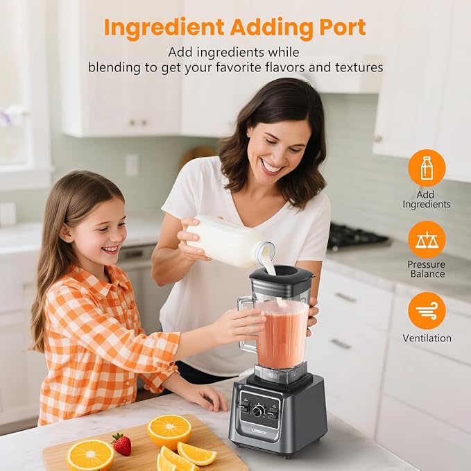 Blenders for Kitchen 2000W Blender for Smoothies 35000 RPM Professional Grade High-Speed Smoothie Blender with 68 oz Pitcher &amp 27 oz To-Go Cup for Shakes Ice Crushing and Frozen Fruit