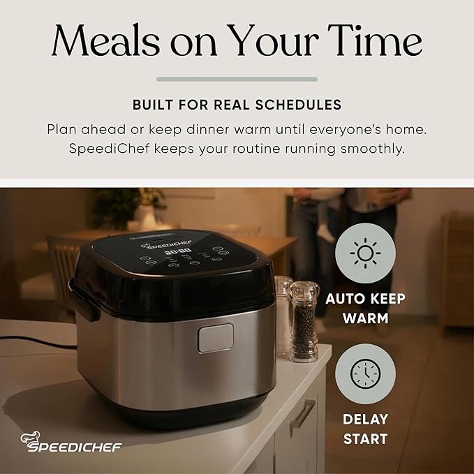 10-Cup Rice Cooker with Steamer Basket | Smart Rice Maker with Easy-to-Clean Nonstick Inner Pot | Delay Timer &amp Keep Warm Settings | Non-Toxic &amp BPA-Free | Ideal for Family Meals Stainless St