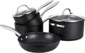 Prestige Scratch Guard Aluminium Cookware Set 5pce Black