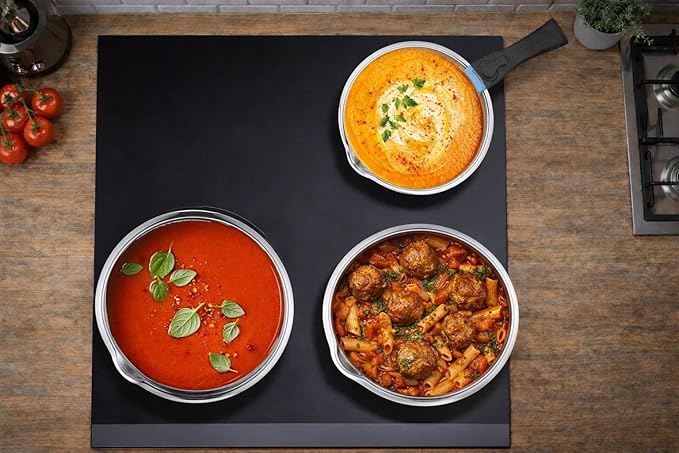 Arthur Martin - AM3456 Set of 3 Stainless Steel Saucepans with Removable Handle