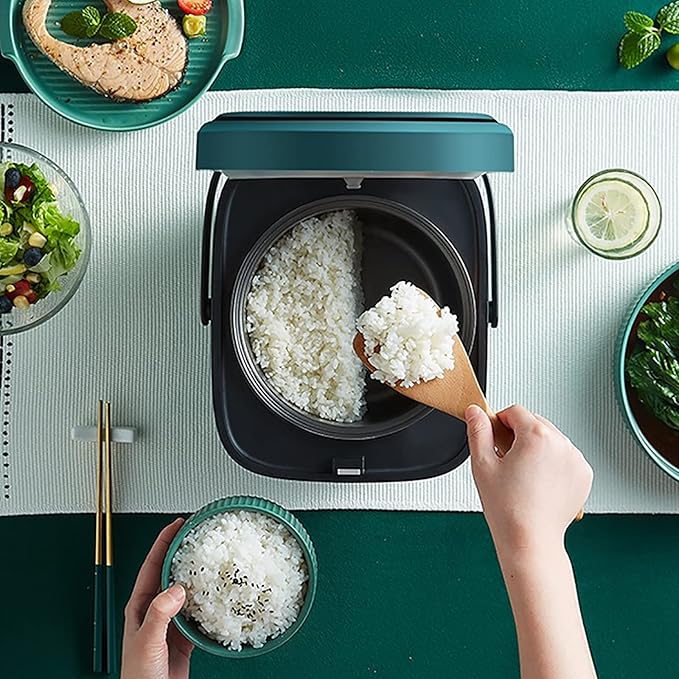 Rice Cooker 2 Person Multi Cooker With Non-Stick Inner Pot With Indicator Lights For 1-2 People