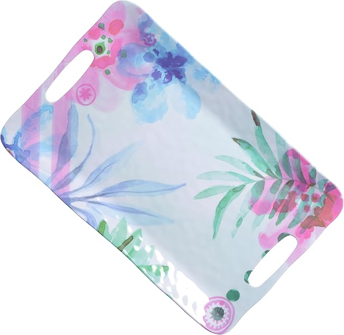 Spice by Tia Mowry Cinnamon Twist 2 Piece Decorated Melamine Serving Trays