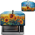 Doojoayie Sunflower Pattern Toaster Cover 4 Slice Kitchen Appliance Covers 18.5x14.5x 9 Small Appliance Dust Protector with Top Handle Easy to Storange