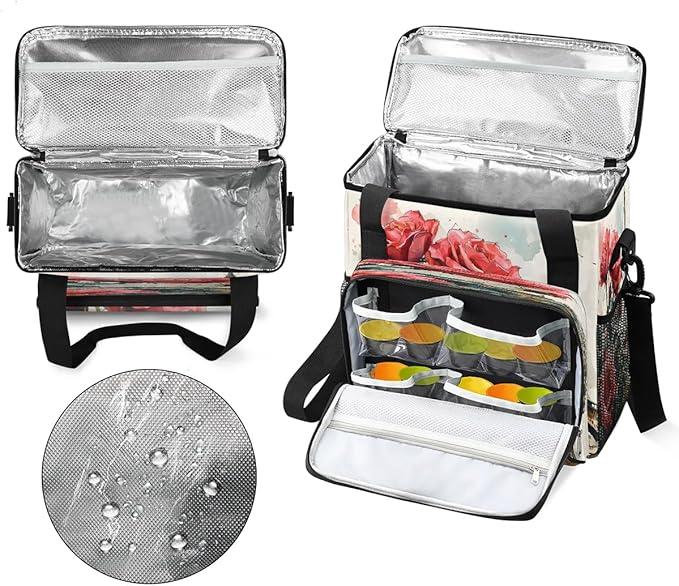 Tower Rose Coffee Maker Carrying Bag Compatible with K-Mini or K-Mini Plus Portable Single Cup Coffee Maker Case with Pockets for K Cup Pods