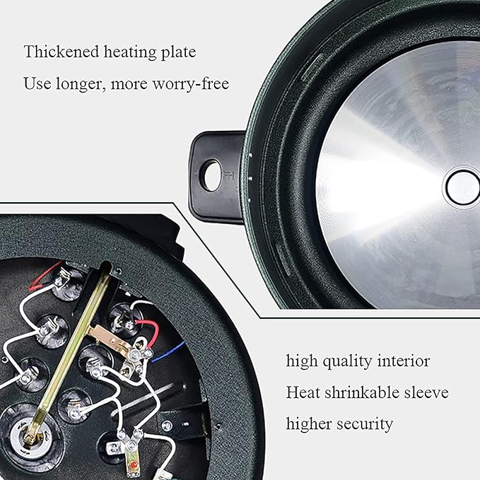 Household Electric Rice Cooker Home Old Fashioned Rice Cooker Automatic Thermal Insulation Non-Stick Inner For 2-9 People(5L)