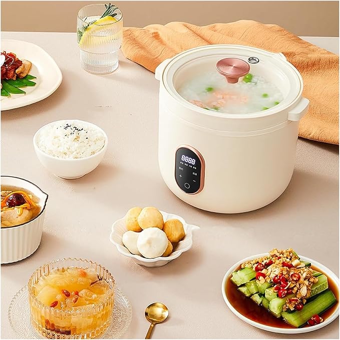 Mini Rice Cooker Commercial Rice Cooker 1.6L Rice Cooker - For 1-4 People - Cooks 15-20 Minutes - Non Stick Coating
