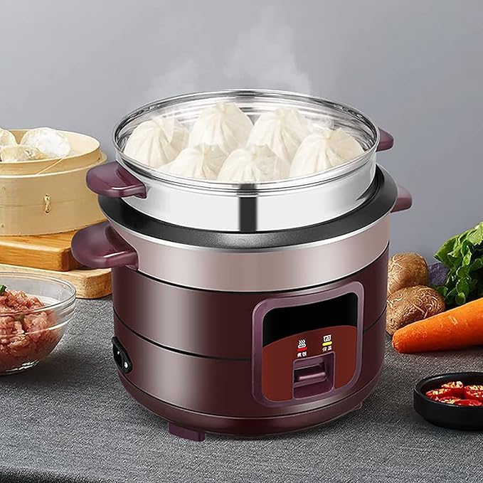 Household Electric Rice Cooker with Steamer Non-Stick Inner Pot Intelligent Insulation Make for 1-8 People(4l)