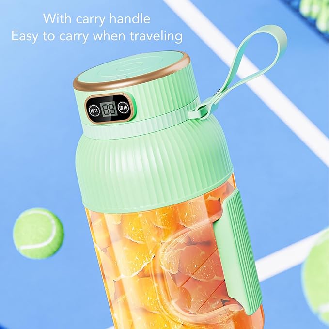 Portable Juicer Cup 150W 1200ml Mini Travel Blender with Detachable Design and Overload Prevention for Gym Home Office Sports Use (Green)