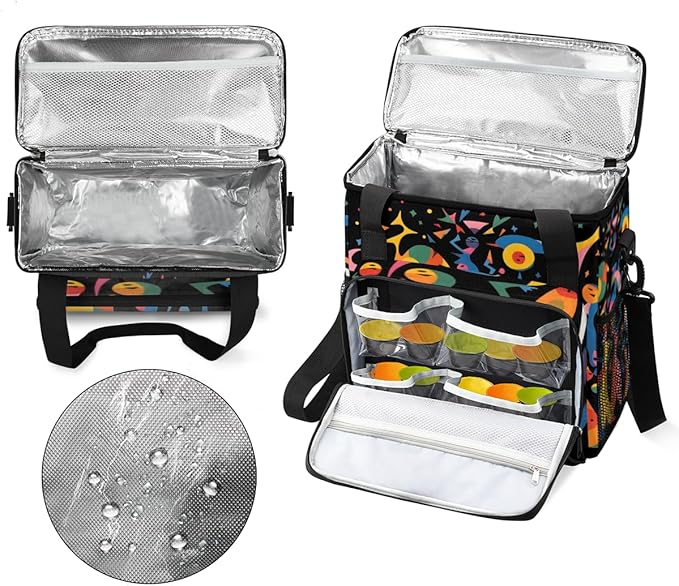Abstract Pattern Coffee Maker Carrying Bag Portable Travel Storage Tote Bag Compatible with K-Mini or K-Mini Plus Single Serve Coffee Brewer Carrying Case with Multiple Pockets &amp Shoulder Strap