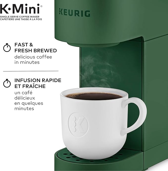 Keurig K-Mini Single Serve K-Cup Pod Coffee Maker Featuring An Ultra-sleek Design Evergreen
