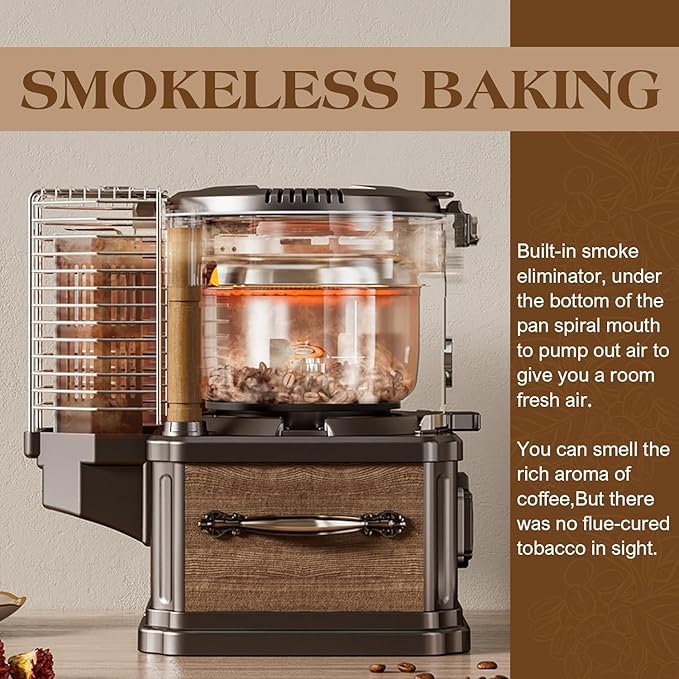 Coffee MakerDrip Coffee Maker w/Raw Wood Appearance DesignCoffee Concentration is OptionalTea Washing FunctionAdjustable Water Temperature (Coffee Bean Roaster)