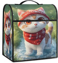 cfpolar Kitchen Aid Mixer Cover Compatible with 6-8 Quarts Animal White Cat Hat Stand Mixer Cover Kitchen Aid Mixers Accessories Appliance Organizer Bag Dust Covers with Zipper Pocket