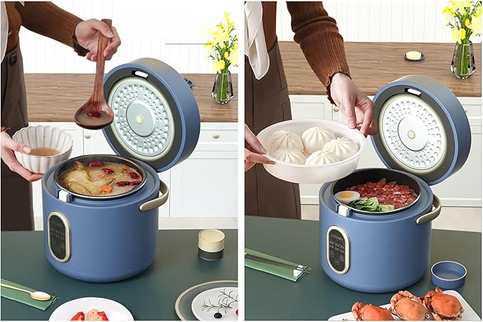 GRFIT Mini Rice Cooker 2L Small Rice Cooker Intelligent Reservation Porridge Multifunctional Household 2-3 People (Color : B) jinyi2016SHOP-1998