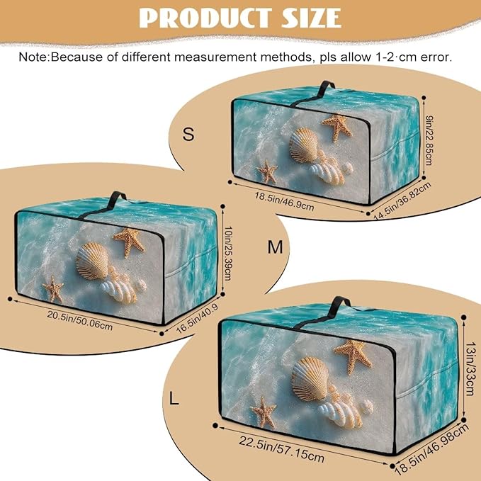 Doojoayie Starfish Toaster Cover 6 Slice Appliance Covers for Kitchen Counter 19.7x16x 10 Universal Fit Dustproof Protector as Kitchen Decoration