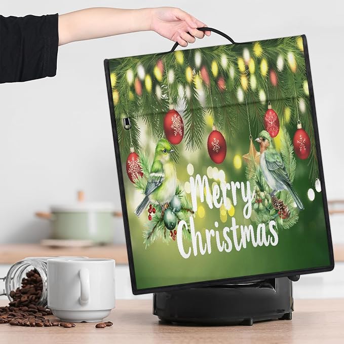 cfpolar Kitchen Aid Mixer Cover Compatible with 6-8 Quarts Christmas Ball Holly Bird Stand Mixer Cover Kitchen Aid Mixers Accessories Appliance Organizer Bag Dust Covers with Zipper Pocket