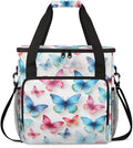 Colorful Butterfly Coffee Maker Carrying Bag Artistic Butterfly Travel Storage Bag Compatible with K-Mini or K-Mini Plus Single Serve Coffee Brewer Carrying Case with Pockets &amp Shoulder Strap