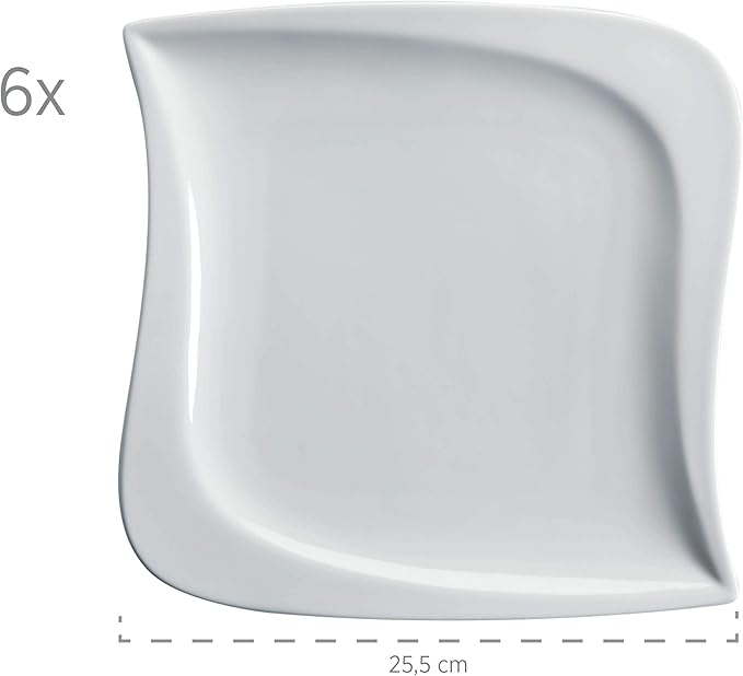 M盲ser La Musica Series 30 Piece Combi Set for 6 People Porcelain Dinnerware Set