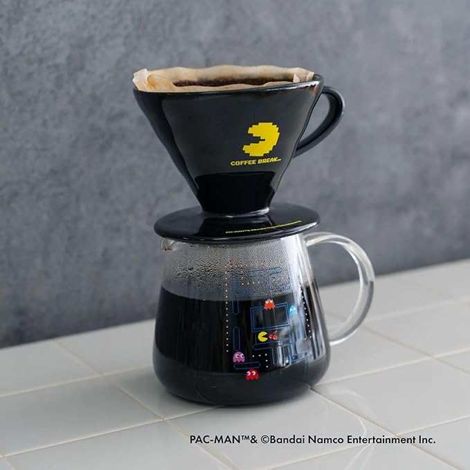 HARIO V60 Ceramic Dripper Set with PAC-MAN