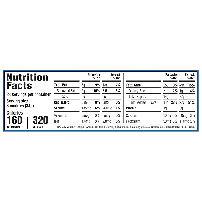 OREO Chocolate Sandwich Cookies School Lunch Box Snacks 2.4 Ounce (Pack of 12)