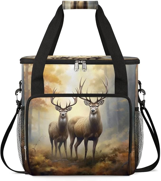 Deer Dreamy Misty Forest Coffee Maker Carrying Bag for Keurig K-Mini or K-Mini Plus Storage Portable Coffee Maker Travel Bag