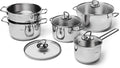 Excelsa EveryDay Cookware Set 9 Pieces Stainless Steel 18/10
