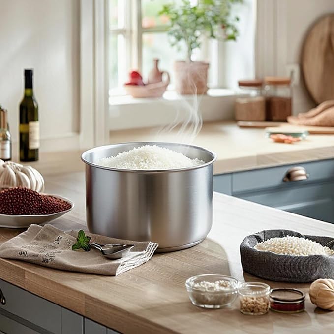 5.5-Cup (3L) 316 Stainless Steel Inner Pot Compatible with Tiger JAZ-A10U – Nonstick Rice Cooker Bowl Insert Durable &amp Dishwasher Safe