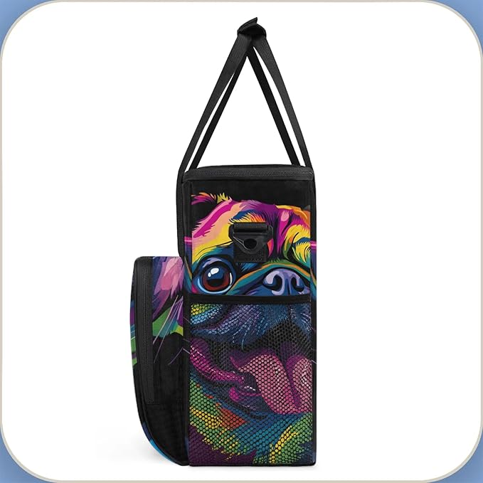 Puppy Dogs Coffee Maker Travel Bag Cute Animals Insulated Grocery Bag Travel Picnic Leakproof Cooler Bags With Shoulder Strap
