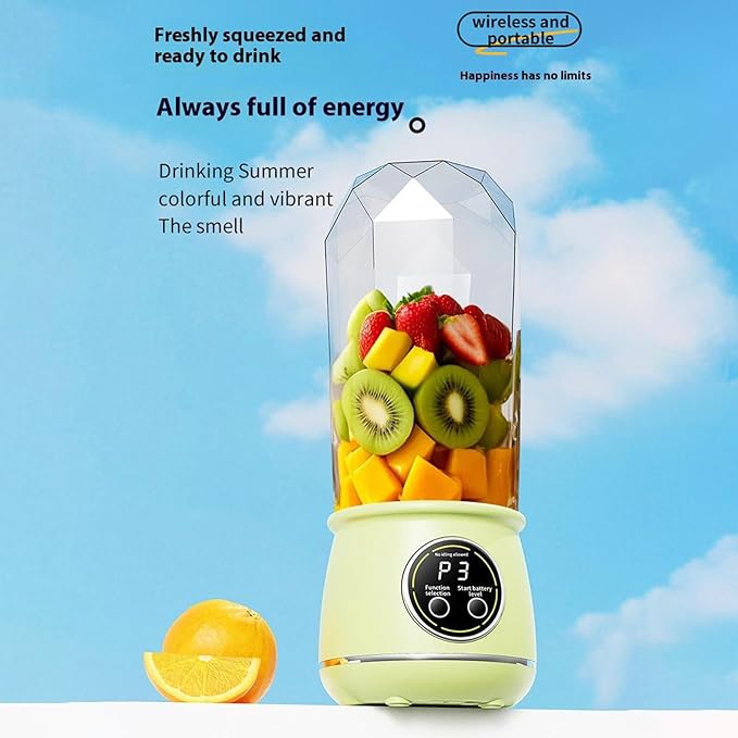 Personal Blender With Portable &amp Cordless 550ml Cordless Fruit Blender Travel Smoothies Maker Leakproof Material For Fruits Vegetables Travel Office Gym Camping