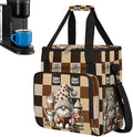 cfpolar Gnome Coffee Brown Coffee Maker Carrying Bag Coffees Machine Travel Storage Bag Compatible with K-Mini or K-Mini Plus Portable Single Serve Coffees Brewer Case with Pockets for K-Cup Pods