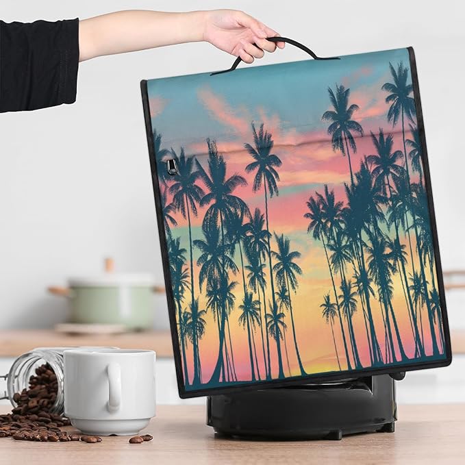 cfpolar Kitchen Aid Mixer Cover Compatible with 6-8 Quarts Palm Tree Sunset Stand Mixer Cover Kitchen Aid Mixers Accessories Appliance Organizer Bag Dust Covers with Zipper Pocket