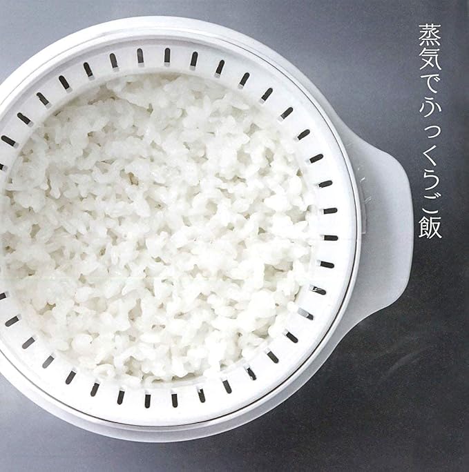 Skater MWMR1-A Microwave Steam Rice Maker Black Made in Japan