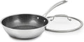 Cuisinart FusionPlus Hybrid Nonstick Stainless Steel Cookware 10.25-Inch Deep Fry Pan Skillet with Cover PFAS-Free PURELYSEAR Ceramic Technology Scratch Proof Cool Grip Handles Dishwasher Safe