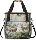 Abstract Elk Coffee Maker Carrying Bag Forest Elk Travel Storage Bag Compatible with K-Mini or K-Mini Plus Single Serve Coffee Brewer Carrying Case with Multiple Pockets &amp Shoulder Strap