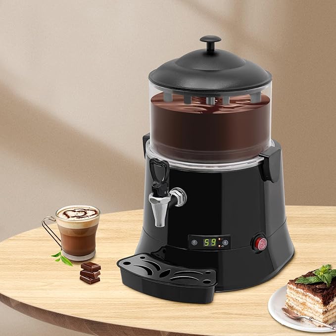 Stainless Steel Hot Chocolate Machine 5L Commercial Hot Chocolate Machine Maker Black Color