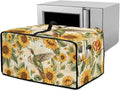 Dustproof Toaster Oven Cover Heat-Resistant Microwave Grill Cover Protector Faux Linen Polyester Dust Covers Case Protections for Toaster Oven Hummingbird Sunflower