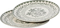 Bloomhouse - 2-Time Oprah’s Favorite Things - Valencia Flor 2 Piece 13” Serving Platter Set Stoneware Platters Mediterranean Floral Decal Design Microwave &amp Dishwasher Safe Fern Green