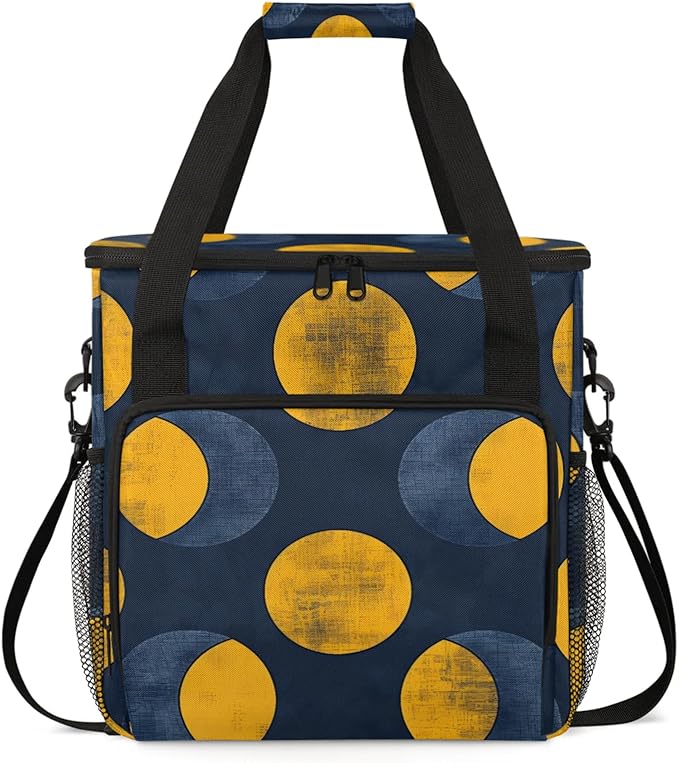 Magical Circle Coffee Maker Travel Bag for Keurig K-Mini/K-Mini Plus Insulated Waterproof Tote with Pockets for K-Cup Portable Single-Serve Brewer Case
