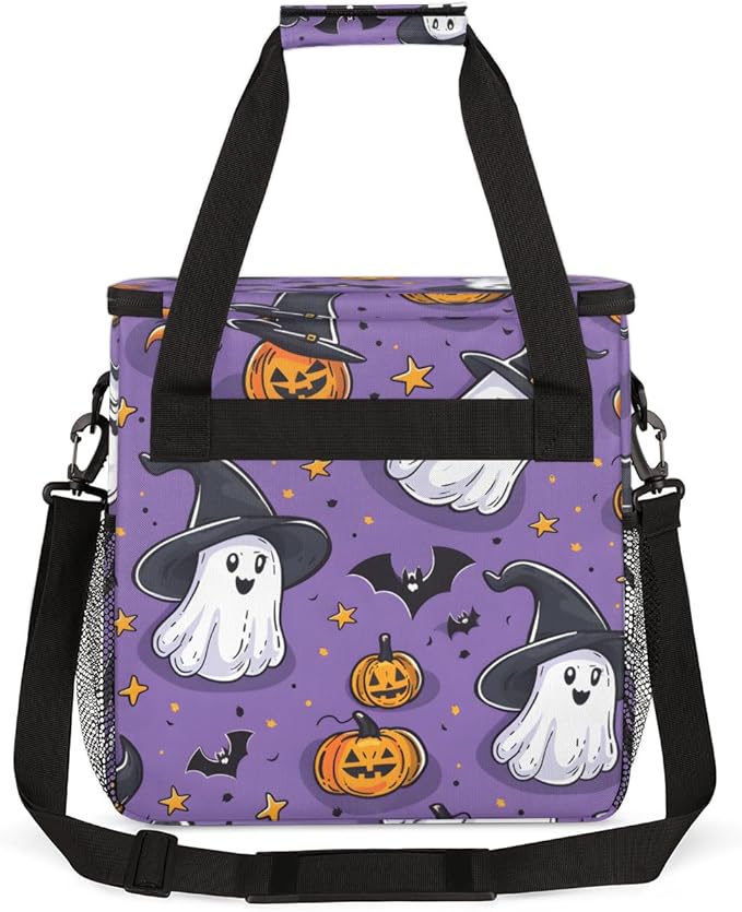 Halloween Pumpkin Coffee Maker Carrying Bag Cute Pumpkin Travel Storage Bag Compatible with K-Mini or K-Mini Plus Single Serve Coffee Brewer Carrying Case with Multiple Pockets &amp Shoulder Strap