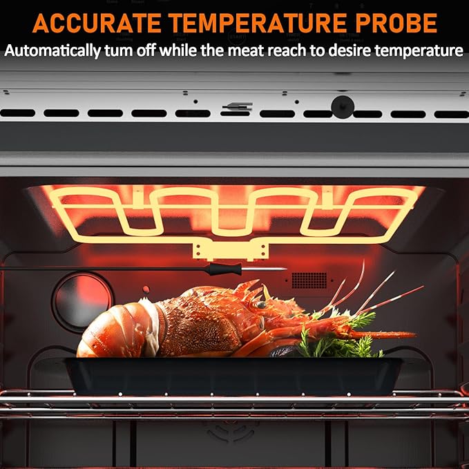 30 Inch Electric Wall Oven 4.8 Cu.ft Built-in Single Convection Oven with Self-Cleaning Broil Bake Safety Lock LED Touch Control for Kitchen Cabinet