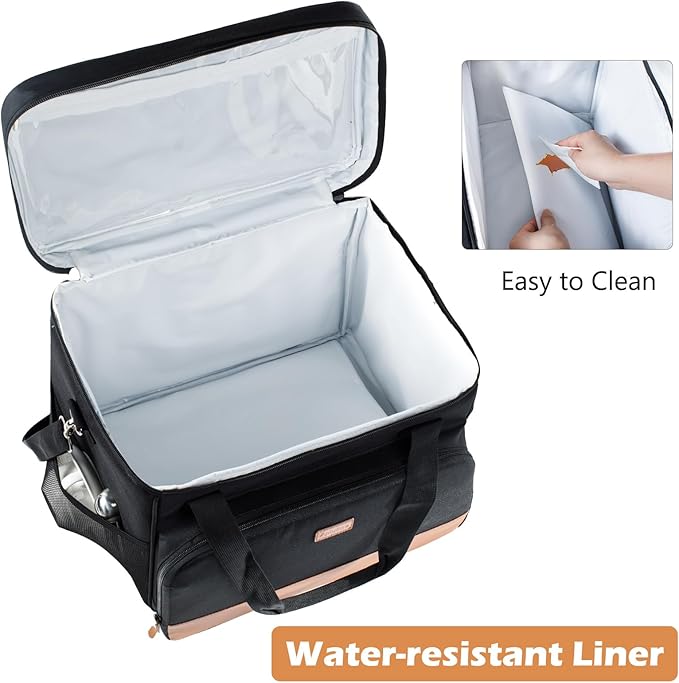 BAGSPRITE Coffee Maker Travel Bag For Keurig Classic Single Serve Coffee Brewer Carrying Case Portable Travel Coffee Maker Storage Bag With Pockets for K-Cup Pods