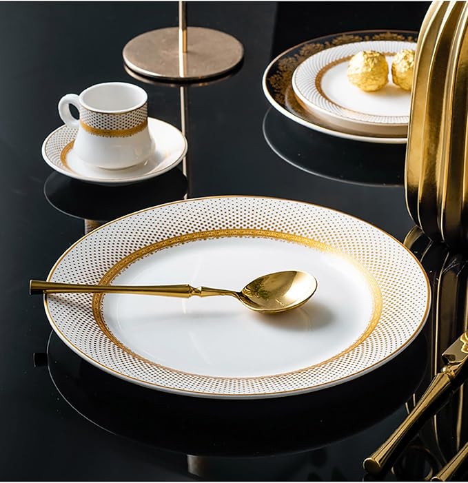 tableware set bone china dinnerware set dinner plate set cups and plates sets for kitchen round plates 24-piece dinnerware set for 6 round plates dinnerware sets dishwasher safe