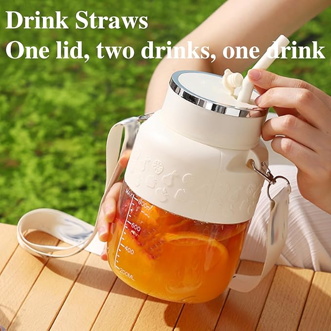 800 - Portable Blender 2025 New Portable Blender with 28oz Cup Lid Straw and Shoulder Strap for Traveling Outdoor Gym Office (Green)