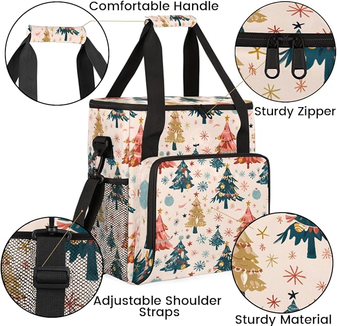Magic Xmas Tree Coffee Maker Carrying Bag Portable Travel Storage Tote Bag Compatible with K-Mini or K-Mini Plus Single Serve Coffee Brewer Carrying Case with Multiple Pockets &amp Shoulder Strap